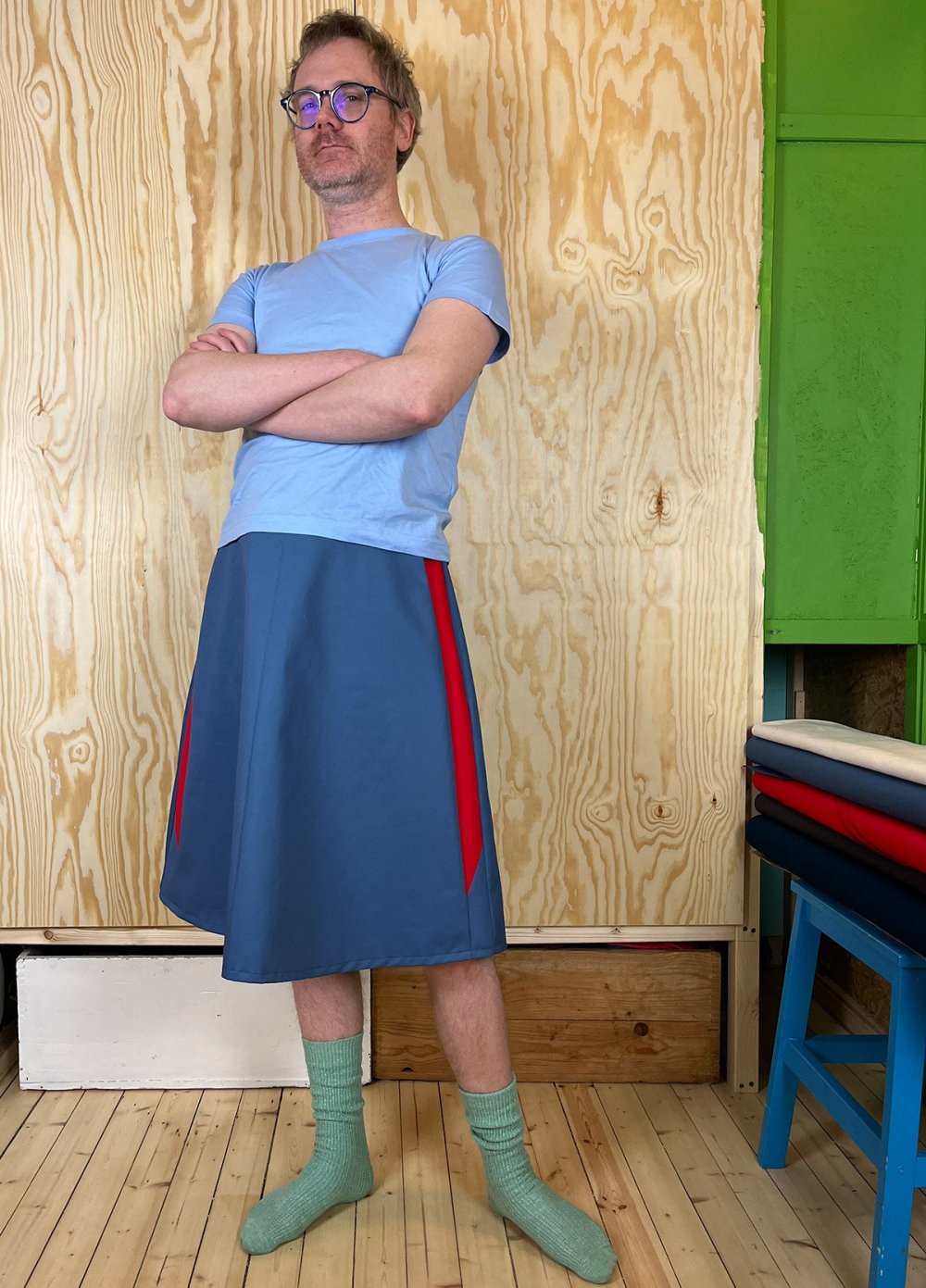 Starter skirt spring blue
